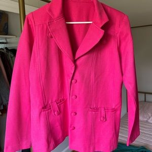 Thrift store pink blazer
